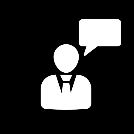 The message icon. Talking and communication, message, speak, speaking people symbol. UI. Web. . Sign. Flat design. App. Stock vectorのイラスト素材