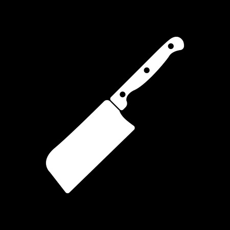 The knife for meat icon. Knife and chef, kitchen symbol.UI. Web. . Sign. Flat design. App. Stock vectorのイラスト素材