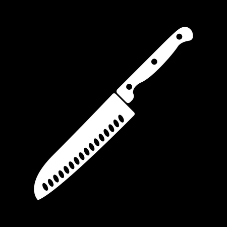 The knife for meat icon. Knife and chef, kitchen symbol.UI. Web. . Sign. Flat design. App. Stock vectorのイラスト素材