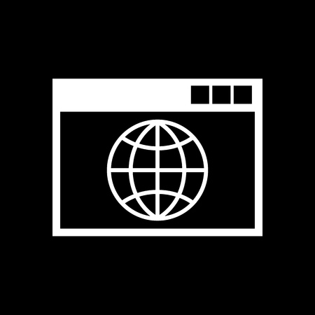 The WWW icon. SEO and browser, development, WWW symbol. UI. Web. Logo. Sign. Flat design. App. Stock vectorのイラスト素材