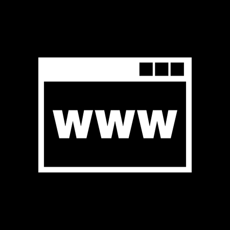 The WWW icon. SEO and browser, development, WWW symbol. UI. Web. Logo. Sign. Flat design. App. Stock vectorのイラスト素材