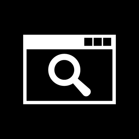 The SEO icon. WWW and browser, development, search, SEO symbol. UI. Web. Logo. Sign. Flat design. App. Stock vectorのイラスト素材