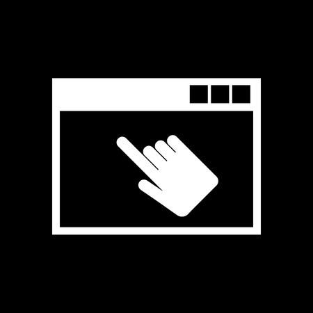 The website icon. WWW and browser, development, seo, website symbol. UI. Web. Logo. Sign. Flat design. App. Stock vectorのイラスト素材