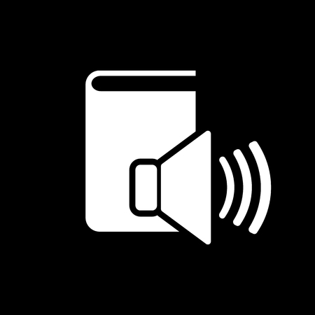 Audiobook icon. vector design. Library, Audiobook symbol. web. graphic. JPG. AI. app. logo. object. flat. image. sign. eps. art. picture - stock vectorのイラスト素材