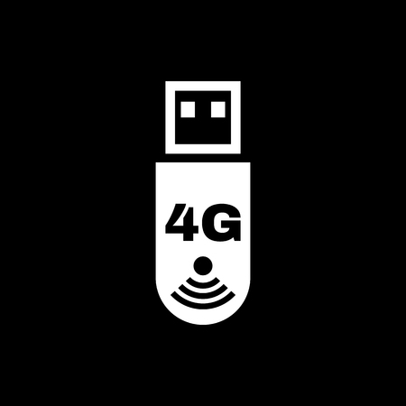 The 4g adapter icon. Transfer and connection, data, 4g symbol. UI. Web. Logo. Sign. Flat design. App. Stock vectorのイラスト素材