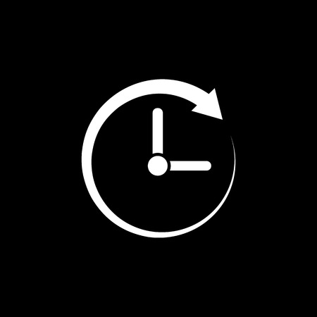 Time, clock icon. Time and watch, timer, clock symbol. UI. Web. Logo. Sign. Flat design. App. Stock vectorのイラスト素材