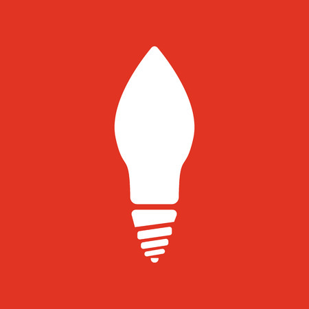 The incandescent lamp icon. Lamp and bulb, lightbulb, filament lamp, glow-lamp, light bulb symbol.UI. Web. . Sign. Flat design. App. Stock vectorのイラスト素材