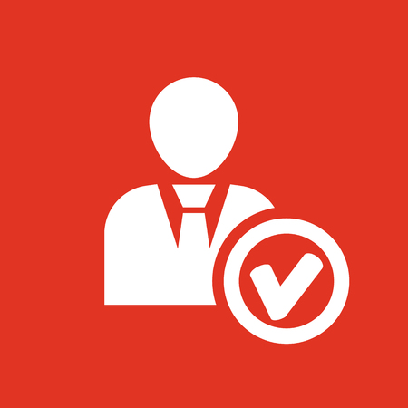 The add user icon. Add friend and avatar symbol. UI. Web. Logo. Sign. Flat design. App. Stock vectorのイラスト素材