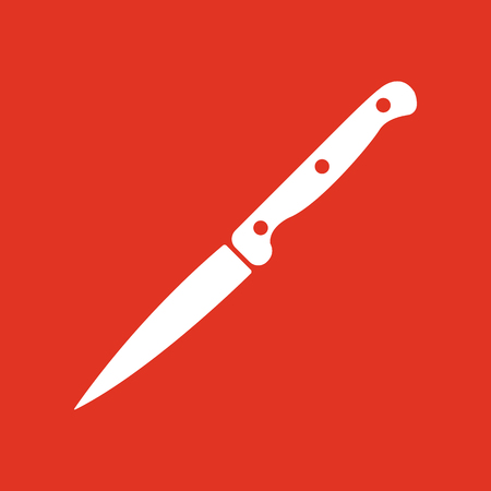 The knife for meat icon. Knife and chef, kitchen symbol.UI. Web. Logo. Sign. Flat design. App. Stock vectorのイラスト素材