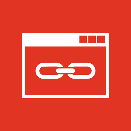 The website link icon. website , WWW and browser, development, seo symbol. UI. Web. Logo. Sign. Flat design. App. symbol. UI. Web. Logo. Sign. Flat design. App. Stock vectorのイラスト素材