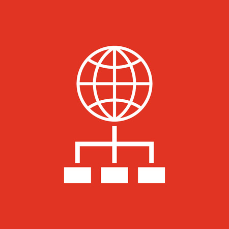 The SEO icon. WWW and browser, development, search, SEO symbol. UI. Web. Logo. Sign. Flat design. App. Stock vectorのイラスト素材