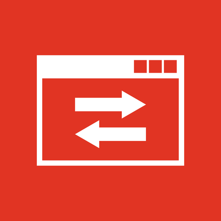 The website link icon. website , WWW and browser, development, seo symbol. UI. Web. Logo. Sign. Flat design. App. symbol. UI. Web. Logo. Sign. Flat design. App. Stock vectorのイラスト素材