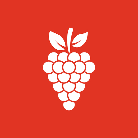 The grapes icon. Grape, grapes, wine symbol. UI. Web. Logo. Sign. Flat design. App. Stock vectorのイラスト素材