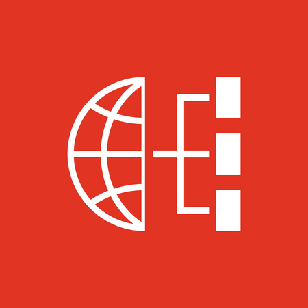 The SEO icon. WWW and browser, development, search, SEO symbol. UI. Web. Logo. Sign. Flat design. App. Stock vectorのイラスト素材