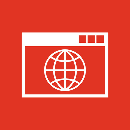 The WWW icon. SEO and browser, development, WWW symbol. UI. Web. Logo. Sign. Flat design. App. Stock vectorのイラスト素材