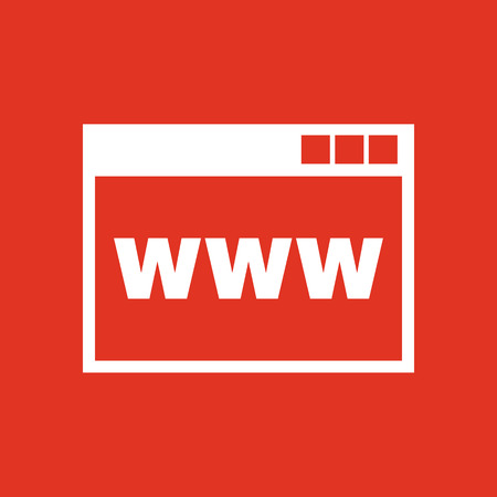 The WWW icon. SEO and browser, development, WWW symbol. UI. Web. Logo. Sign. Flat design. App. Stock vectorのイラスト素材