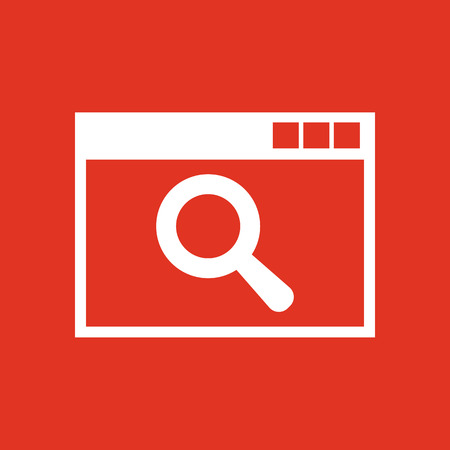 The SEO icon. WWW and browser, development, search, SEO symbol. UI. Web. Logo. Sign. Flat design. App. Stock vectorのイラスト素材