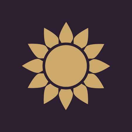 The weather icon. Sunrise and sunshine, weather, sun symbol. UI. Web. Logo. Sign Flat design App Stock vectorのイラスト素材