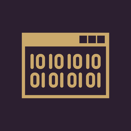 The web code icon. WWW and browser, development, seo, web code symbol. UI. Web. Logo. Sign. Flat design. App. Stock vectorのイラスト素材