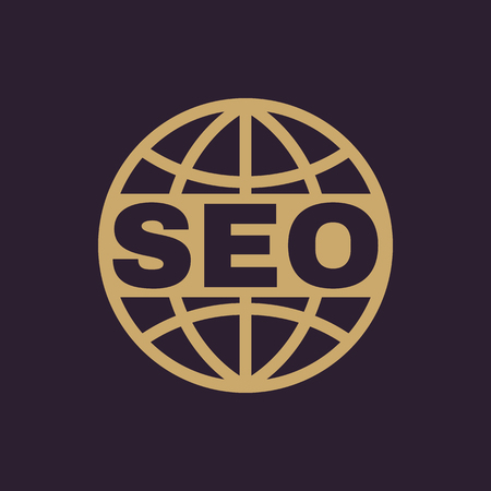 The SEO icon. WWW and browser, development, seo symbol. UI. Web. Logo. Sign. Flat design. App. Stock vectorのイラスト素材