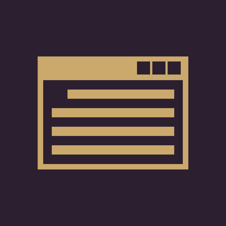 The website icon. WWW and browser, development, seo, website symbol. UI. Web. Logo. Sign. Flat design. App. Stock vectorのイラスト素材