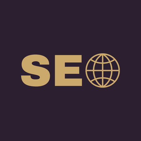 The SEO icon. WWW and browser, development, seo symbol. UI. Web. Logo. Sign. Flat design. App. Stock vectorのイラスト素材