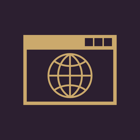 The WWW icon. SEO and browser, development, WWW symbol. UI. Web. Logo. Sign. Flat design. App. Stock vectorのイラスト素材