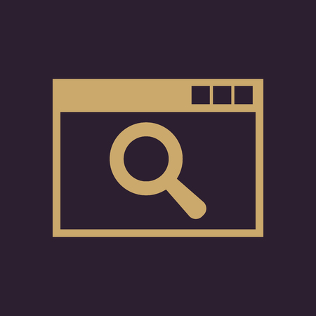 The SEO icon. WWW and browser, development, search, SEO symbol. UI. Web. Logo. Sign. Flat design. App. Stock vectorのイラスト素材