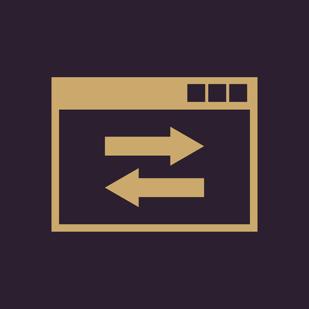 The website link icon. website , WWW and browser, development, seo symbol. UI. Web. Logo. Sign. Flat design. App. symbol. UI. Web. Logo. Sign. Flat design. App. Stock vectorのイラスト素材