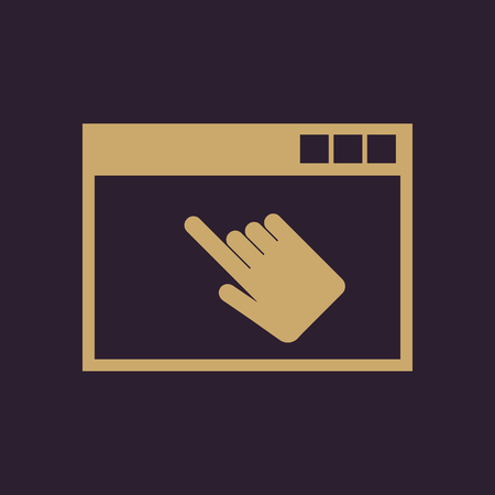 The website icon. WWW and browser, development, seo, website symbol. UI. Web. Logo. Sign. Flat design. App. Stock vectorのイラスト素材