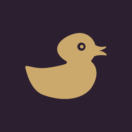 Duck icon. design. Toy and animal, Duck symbol. web. graphic. AI. app. logo. object. flat. image. sign. eps. art. picture - stock vectorのイラスト素材