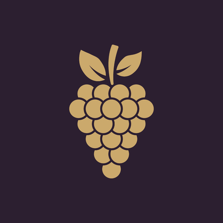 The grapes icon. Grape, grapes, wine symbol. UI. Web. Logo. Sign. Flat design. App. Stock vectorのイラスト素材