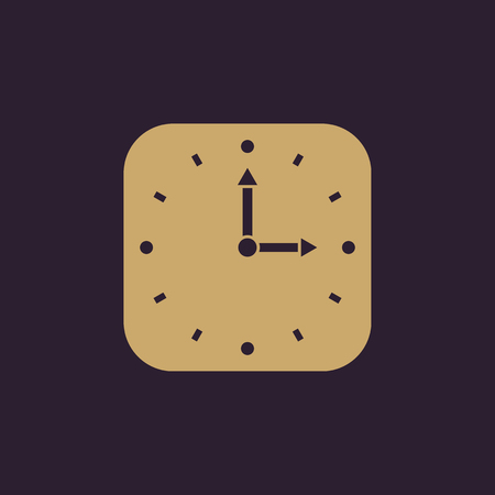Time, clock icon. Time and watch, timer, clock symbol. UI. Web. Logo. Sign. Flat design. App. Stock vectorのイラスト素材