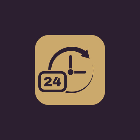 Time, clock icon. Time and watch, timer, clock symbol. UI. Web. Logo. Sign. Flat design. App. Stock vectorのイラスト素材