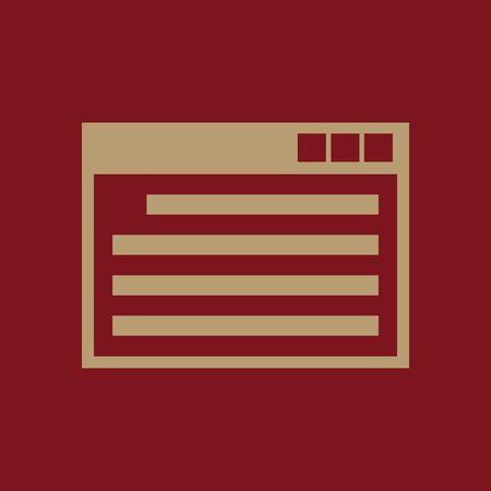 The website icon. WWW and browser, development, seo, website symbol. UI. Web. Logo. Sign. Flat design. App. Stock vectorのイラスト素材