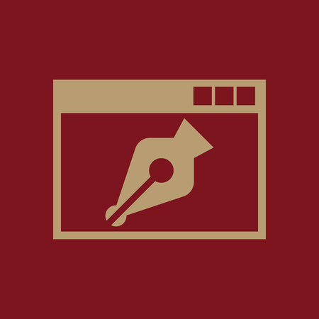 The web design icon. WWW and browser, development, seo, web design symbol. UI. Web. Logo. Sign. Flat design. App. Stock vectorのイラスト素材