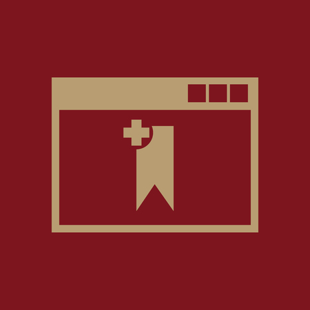Bookmark browser icon. vector design. Bookmark browser symbol. web. graphic. JPG. AI. app. logo. object. flat. image. sign. eps. art. picture - stock vectorのイラスト素材