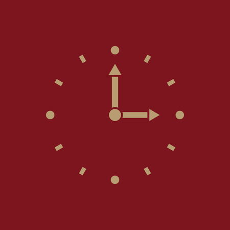 Time, clock icon. Time and watch, timer, clock symbol. UI. Web. Logo. Sign. Flat design. App. Stock vectorのイラスト素材