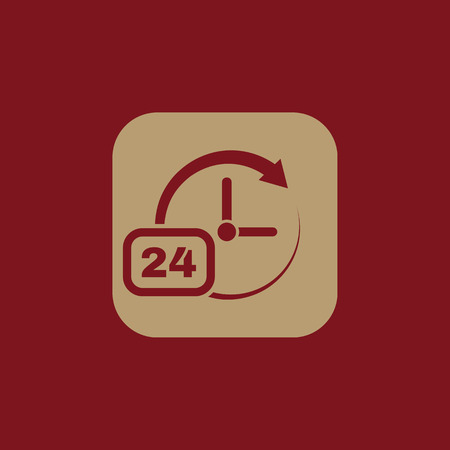 Time, clock icon. Time and watch, timer, clock symbol. UI. Web. Logo. Sign. Flat design. App. Stock vectorのイラスト素材