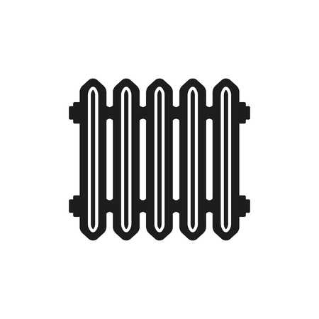 Radiator icon. Heater and heating, heat symbol. Flat design. Stock - Vector illustrationのイラスト素材