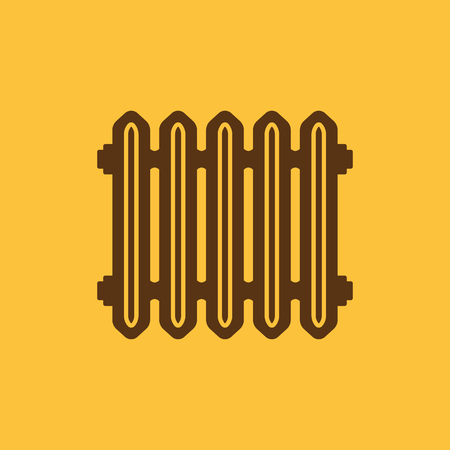 Radiator icon. Heater and heating symbol. Flat design. Stock - Vector illustration.の写真素材