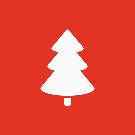 Christmas tree icon. New year and xmas, christmas, winter symbol. Flat design. Stock - Vector illustrationの写真素材