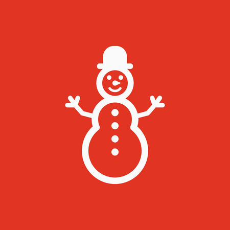 Snowman icon. New year and xmas, christmas, winter symbol. Flat design. Stock - Vector illustrationの写真素材