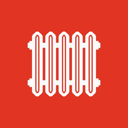 Radiator icon. Heater and heating, heat symbol. Flat design. Stock - Vector illustrationの写真素材