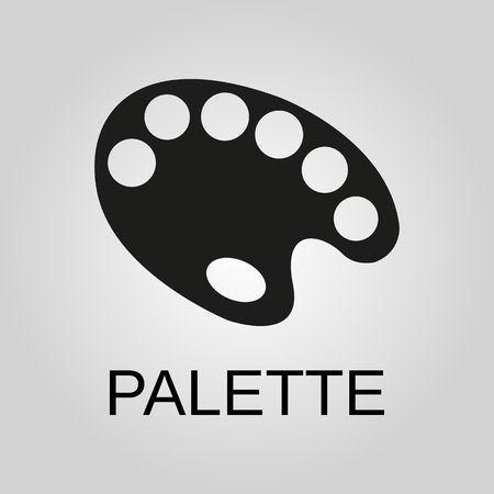 Palette icon. Palette symbol. Flat design. Stock - Vector illustrationのイラスト素材