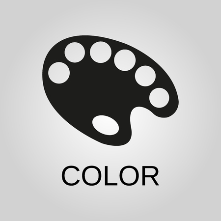 Color icon. Color symbol. Flat design. Stock - Vector illustrationのイラスト素材