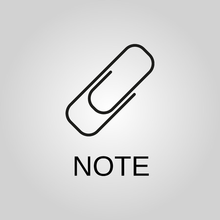 Note icon. Note symbol. Flat design. Stock - Vector illustrationのイラスト素材