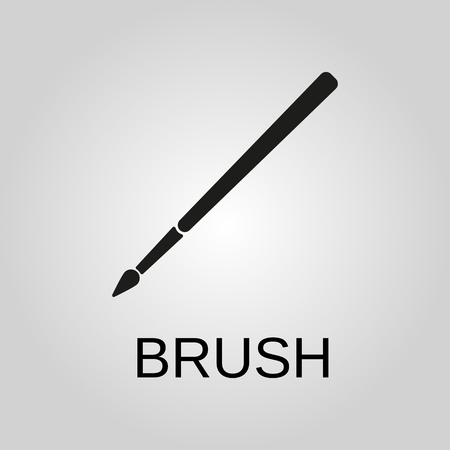 Brush icon. Brush symbol. Flat design. Stock - Vector illustrationのイラスト素材
