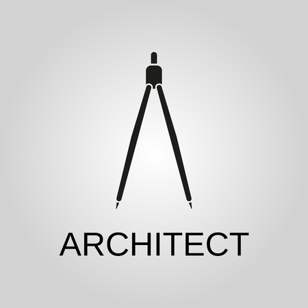 Architect icon. Architect symbol. Flat design. Stock - Vector illustrationのイラスト素材