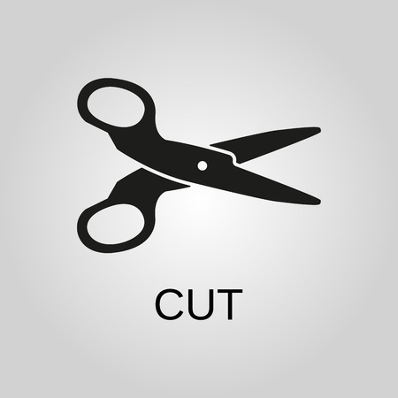 Cut icon. Cut symbol. Flat design. Stock - Vector illustrationのイラスト素材